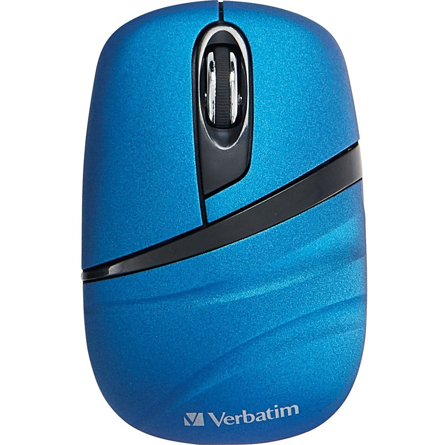 Verbatim Wireless Mini Travel Mouse, Commuter Series - Blue 70705