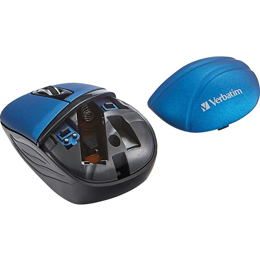 Verbatim Wireless Mini Travel Mouse, Commuter Series - Blue 70705