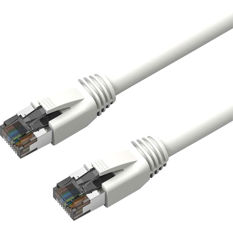 Axiom 5FT CAT8 2000mhz S/FTP Shielded Patch Cable Snagless Boot (White) C8SBSFTP-W5-AX