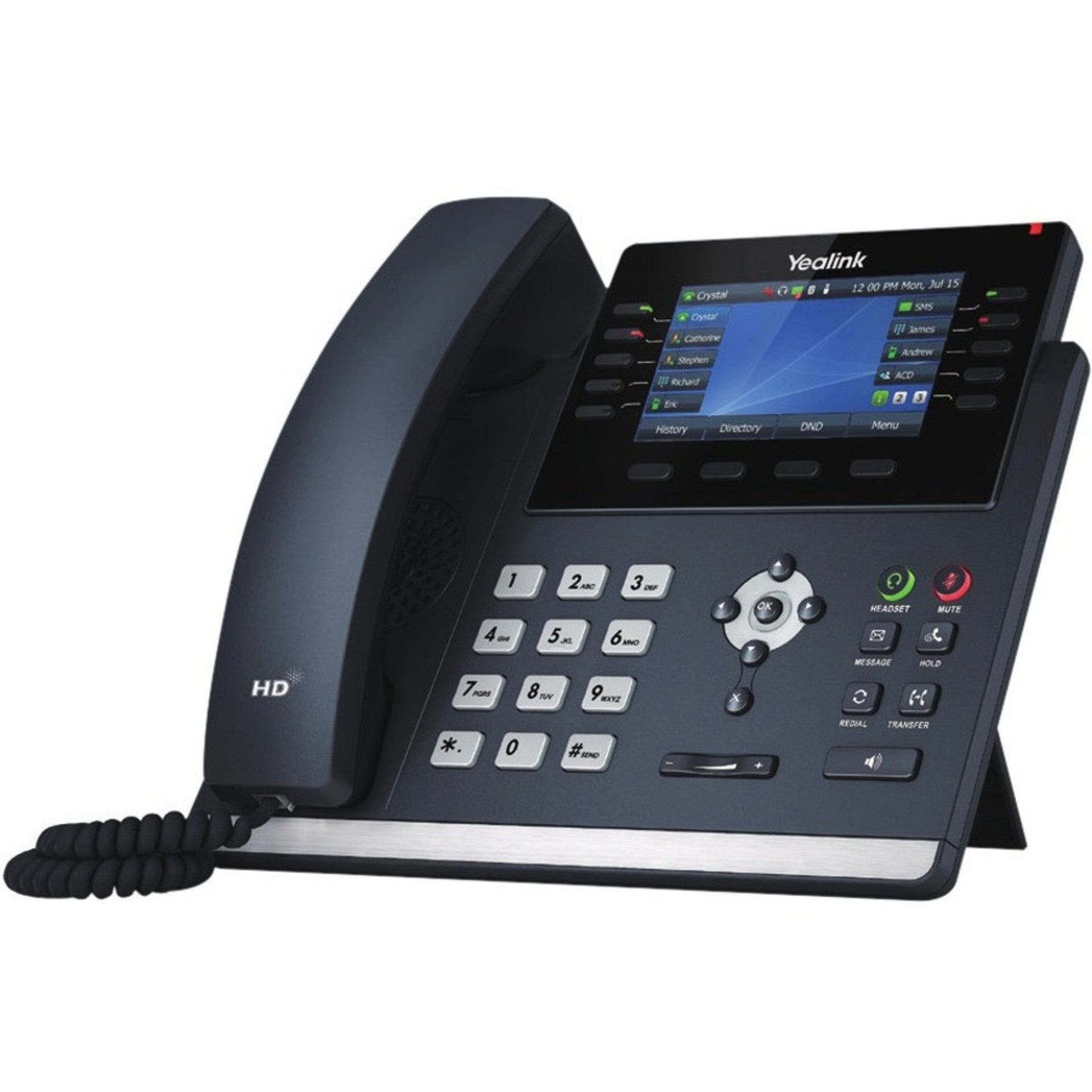 Yealink SIP-T46U SIP-T46U IP Phone - Corded - Corded/Cordless - Wi-Fi, Bluetooth - Wall Mountable - Classic Gray T46U