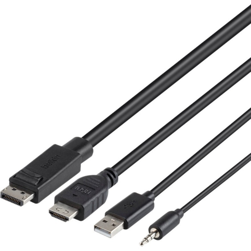 Belkin TAA DUAL (1) HDMI-HDMI (1) DP-DP/USB/AU CBL F1DN2CC-HHPP1T