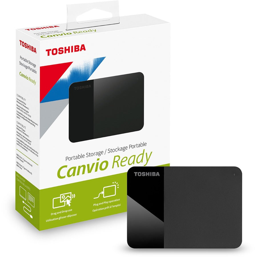 Toshiba Canvio Ready HDTP340XK3CA 4 TB Portable Hard Drive - External - Black HDTP340XK3CA