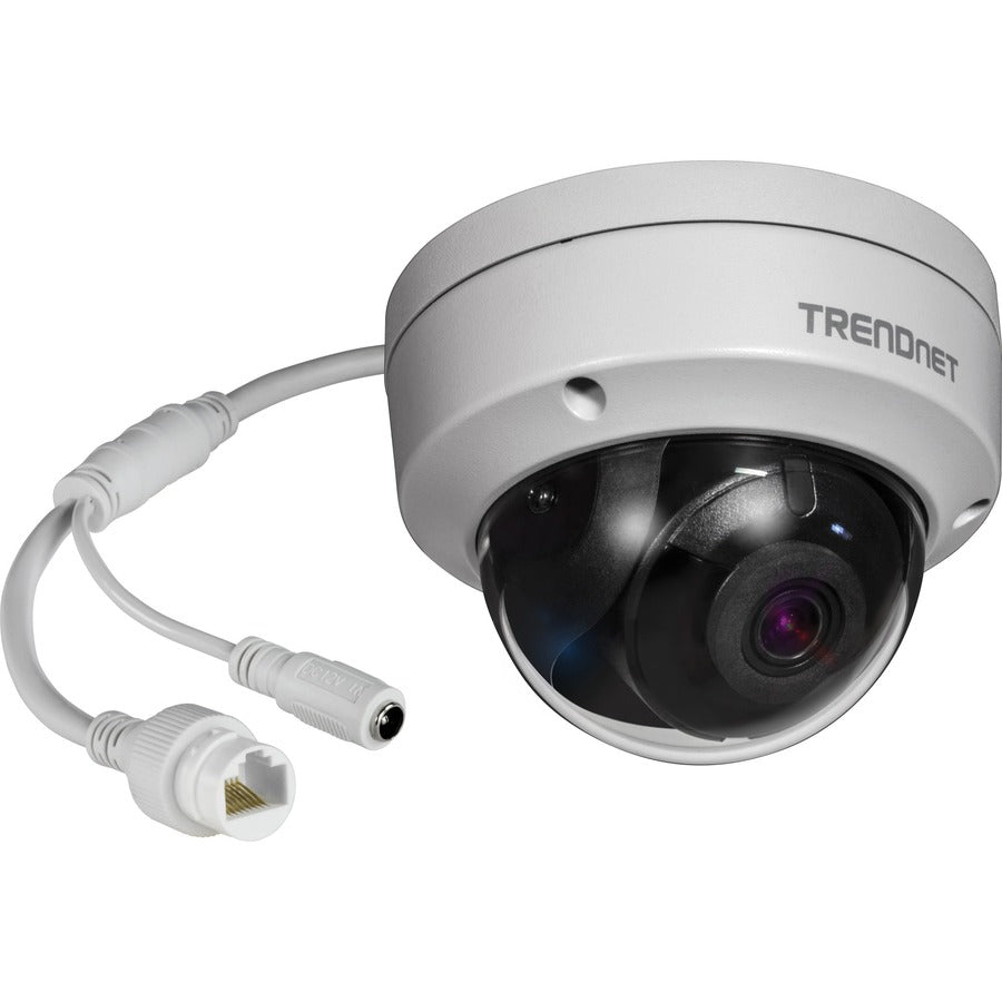 TRENDnet Indoor Outdoor 8MP 4K H.265 120dB WDR PoE Dome Network Camera, IP67 Weather Rated Housing, SmartCovert IR Night Vision Up To 30m (98 ft.), MicroSD Card Slot, White, TV-IP1319PI TV-IP1319PI