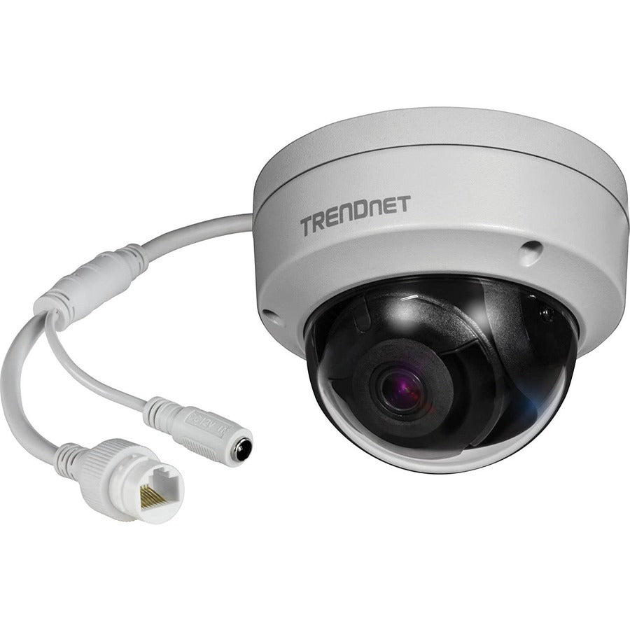 TRENDnet Indoor Outdoor 8MP 4K H.265 120dB WDR PoE Dome Network Camera, IP67 Weather Rated Housing, SmartCovert IR Night Vision Up To 30m (98 ft.), MicroSD Card Slot, White, TV-IP1319PI TV-IP1319PI