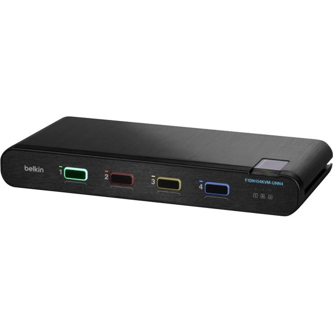 Belkin Universal 2nd Gen Secure KVM Switch, 4-Port Single Head No CAC F1DN104KVM-UNN4