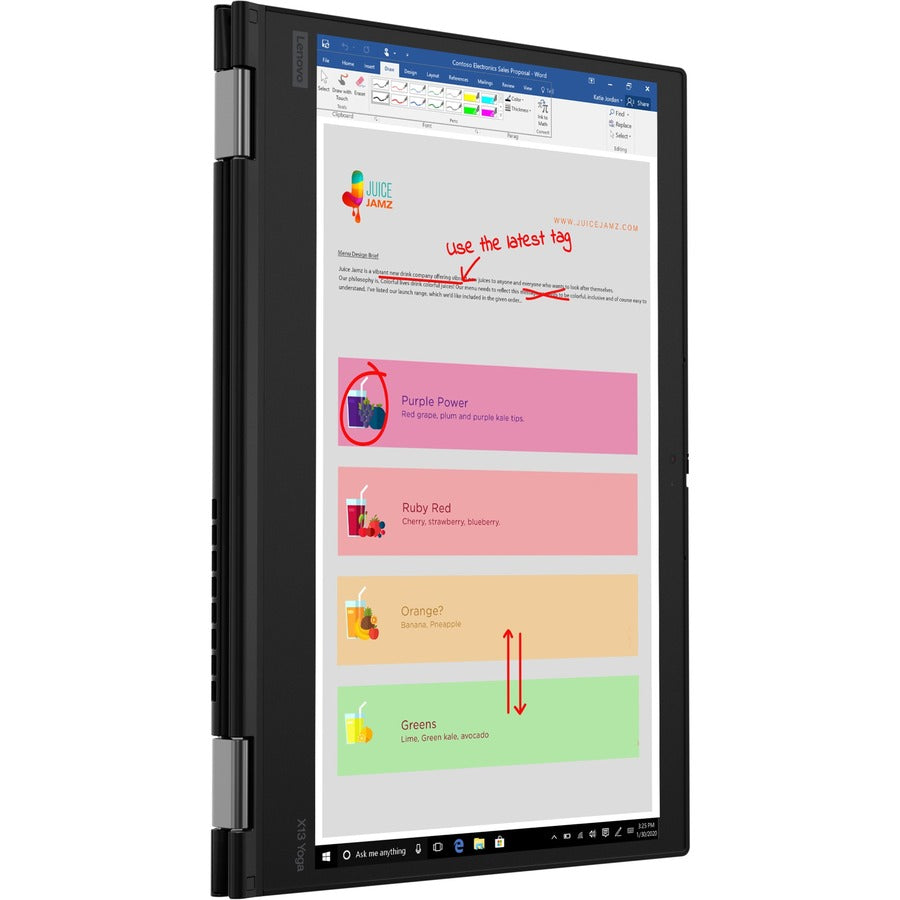 Lenovo ThinkPad X13 Yoga Gen 1 20SYS4DR00 13.3" Touchscreen Convertible 2 in 1 Notebook - Full HD - Intel Core i5 10th Gen i5-10210U - 8 GB - 512 GB SSD - Black 20SYS4DR00