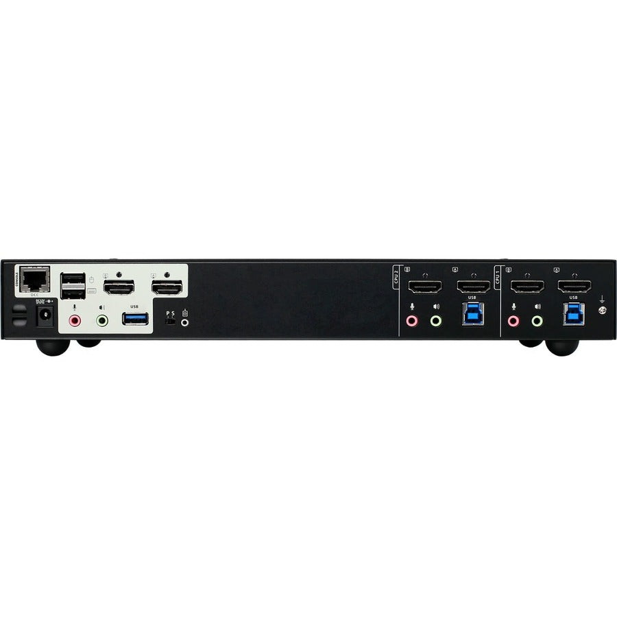 IOGEAR 2-Port 4K Dual View KVMP Switch with HDMI Connection, USB 3.0 Hub and Audio GCS1942H