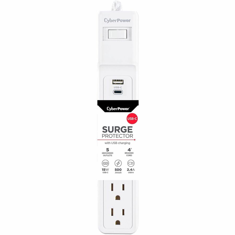 CyberPower P504UC 5-Outlets Surge Suppressor/Protector P504UC