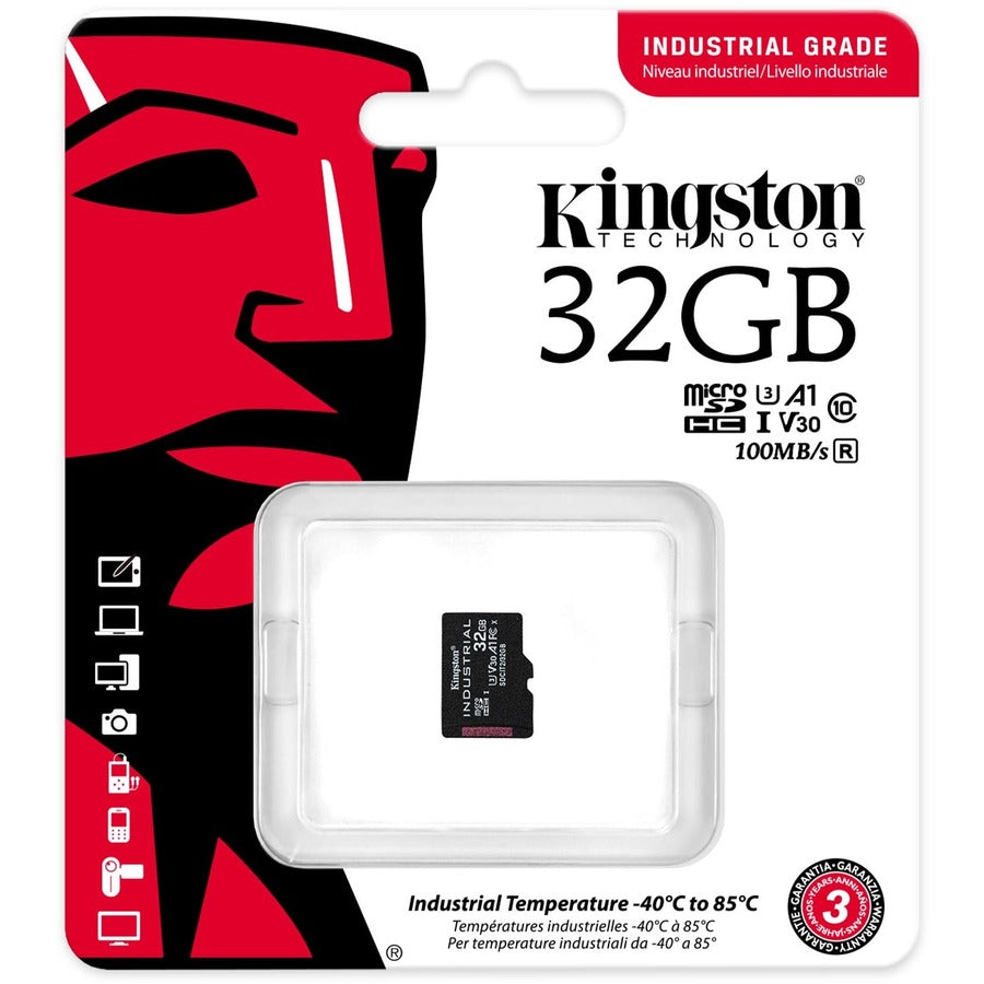 Kingston Industrial SDCIT2 32 GB Class 10/UHS-I (U3) V30 microSDHC SDCIT2/32GBSP