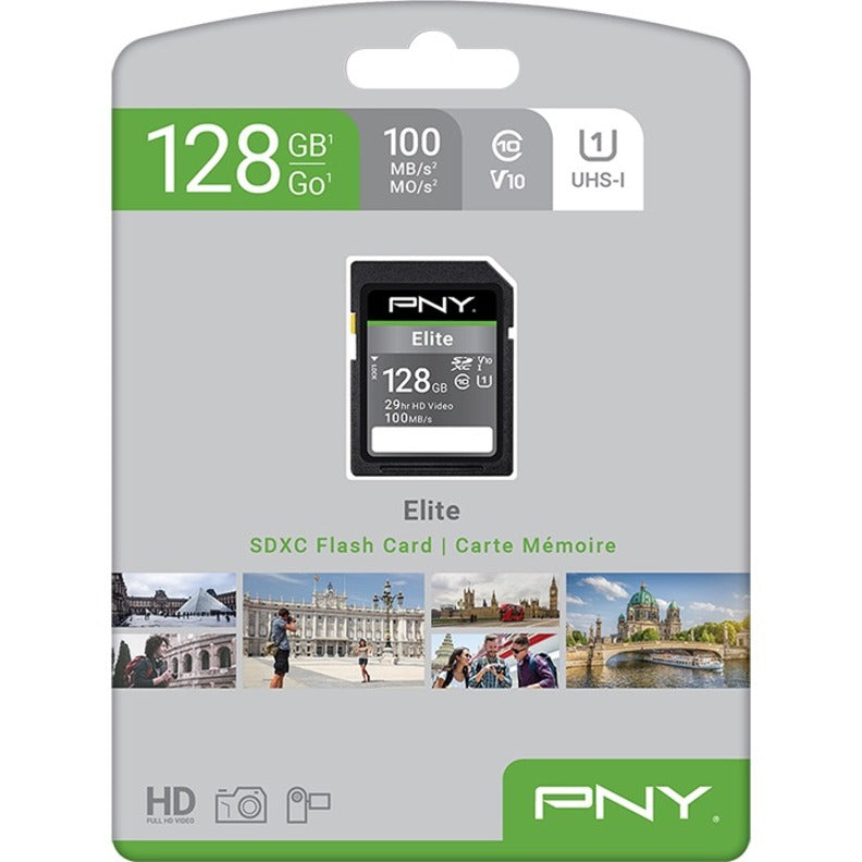 PNY Elite 128 GB Class 10/UHS-I (U1) V10 SDXC P-SD128U1100EL-GE