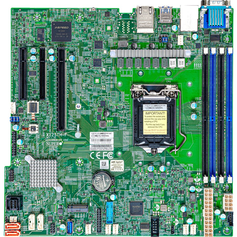 Supermicro X12STH-F Workstation Motherboard - Intel C256 Chipset - Socket LGA-1200 - Micro ATX MBD-X12STH-F-O