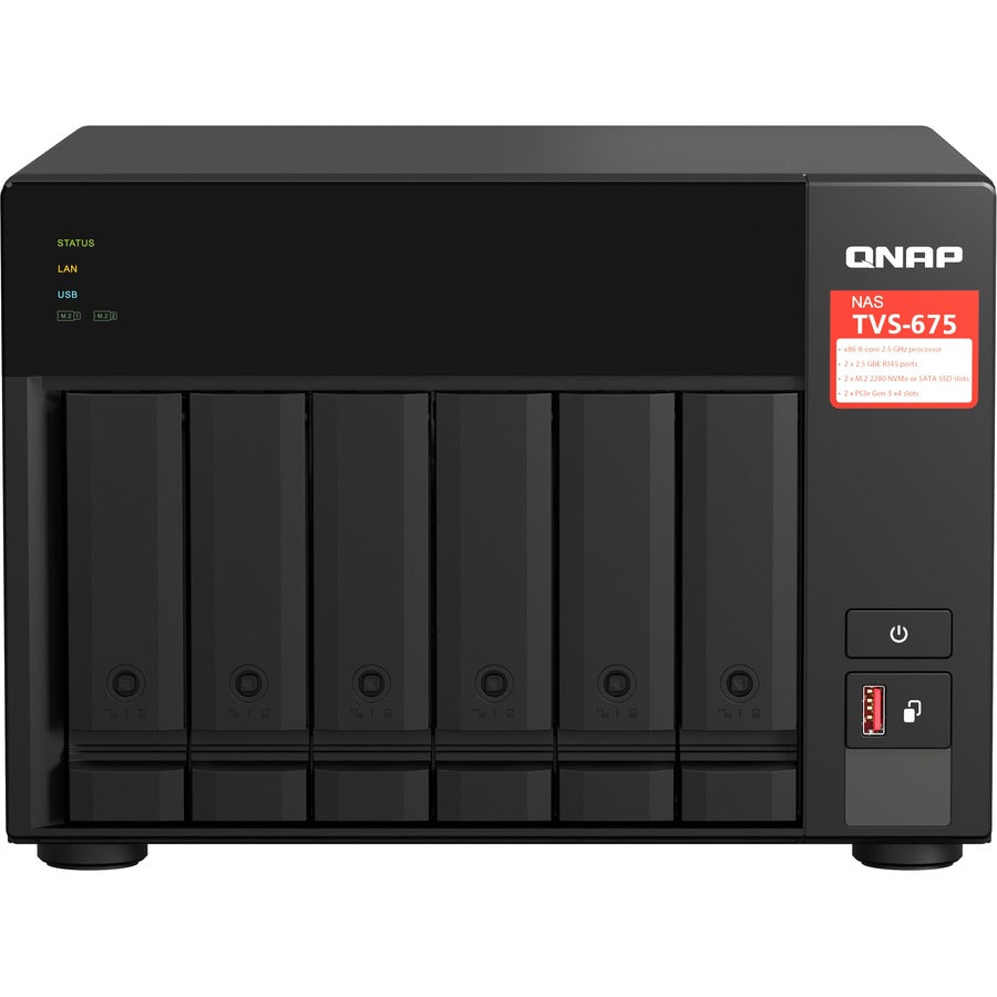 QNAP TVS-675 SAN/NAS Storage System TVS-675-8G-US