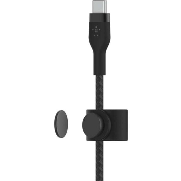 Belkin 60W USB-C to USB-C Cable - 480 Mbps - Silicone, Braided - M/M - 2m/6.6ft - Black CAB011BT2MBK