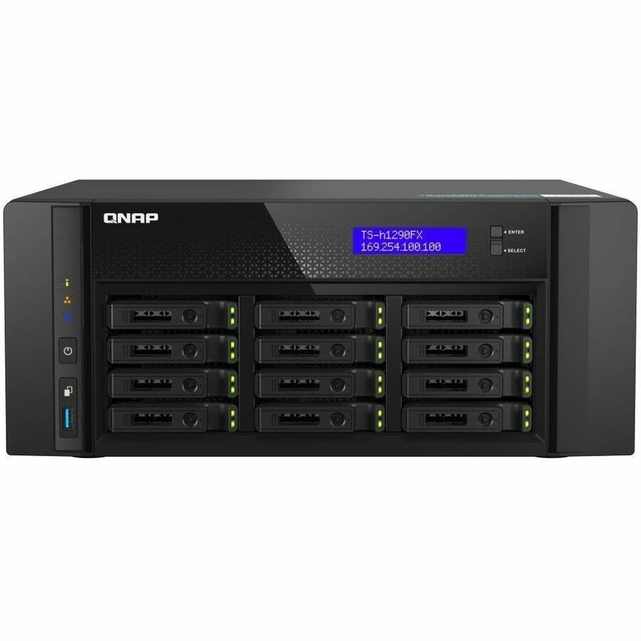 QNAP TS-h1290FX-7302P-256G SAN/NAS Storage System TS-H1290FX-7302P-256G-US