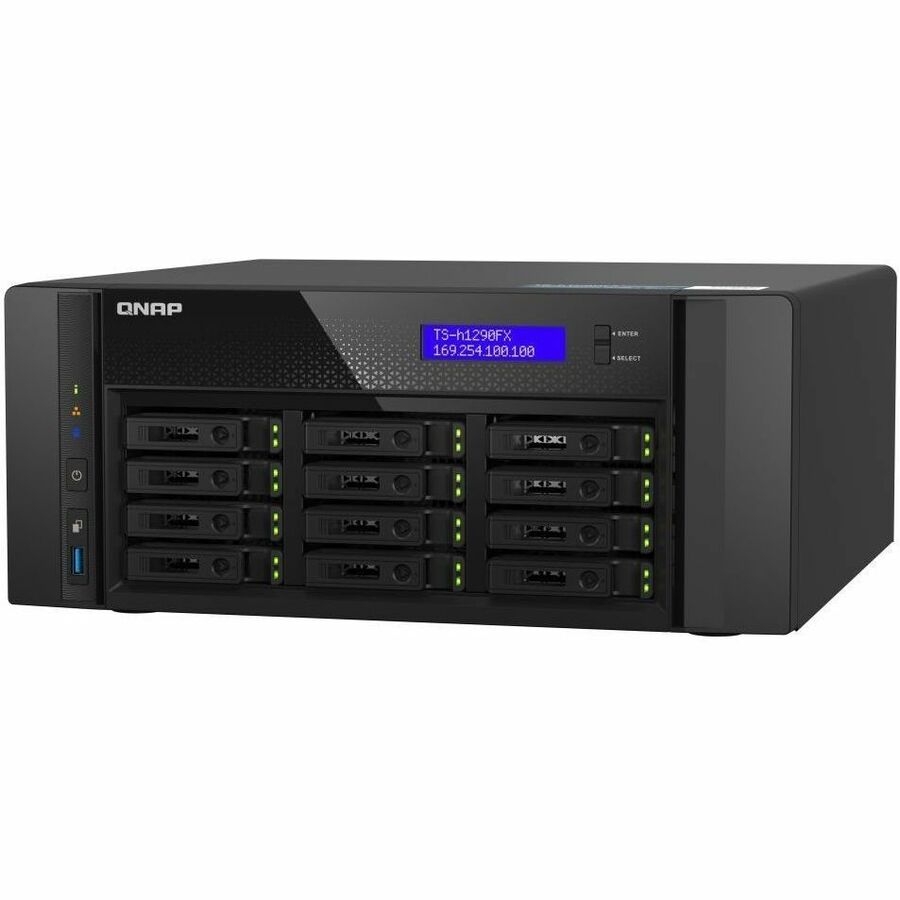 QNAP TS-h1290FX-7302P-256G SAN/NAS Storage System TS-H1290FX-7302P-256G-US