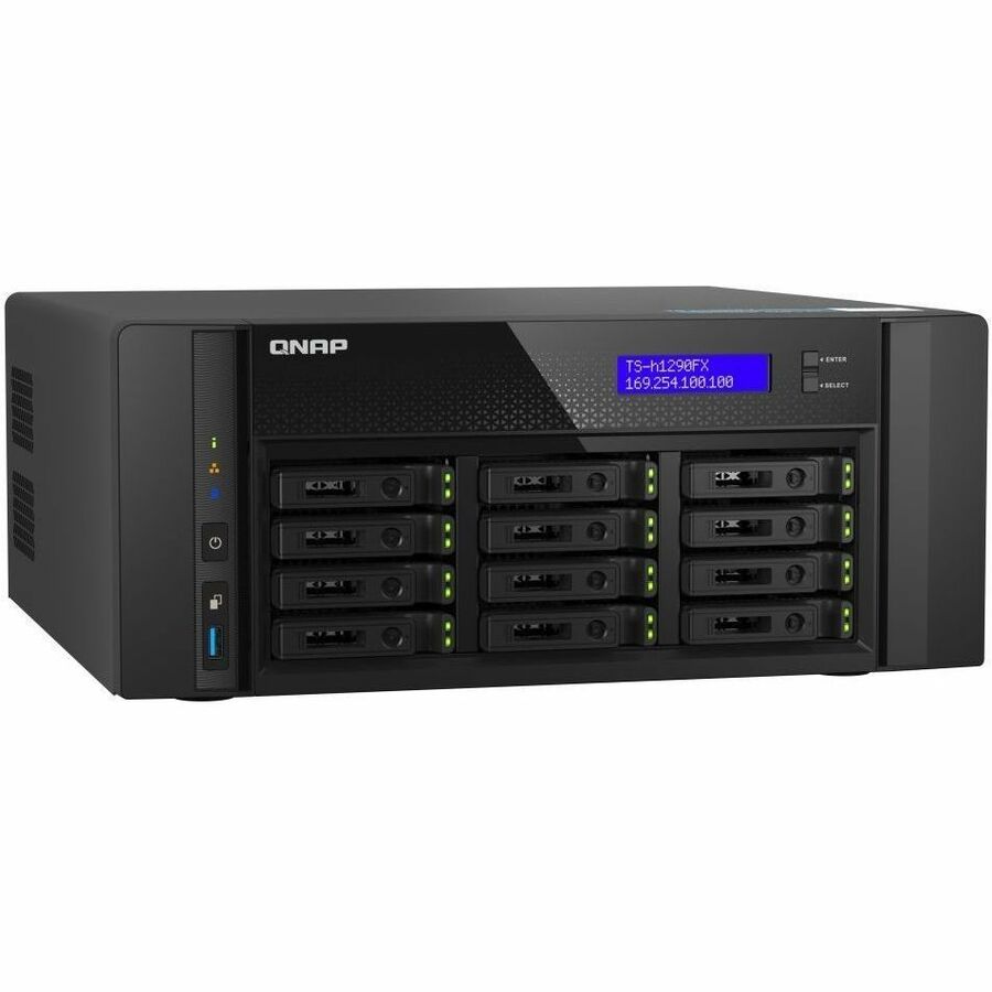 QNAP TS-h1290FX-7302P-256G SAN/NAS Storage System TS-H1290FX-7302P-256G-US