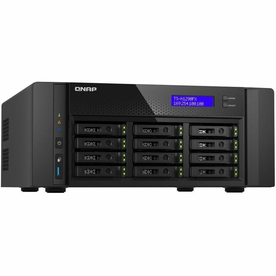 QNAP TS-h1290FX-7302P-256G SAN/NAS Storage System TS-H1290FX-7302P-256G-US