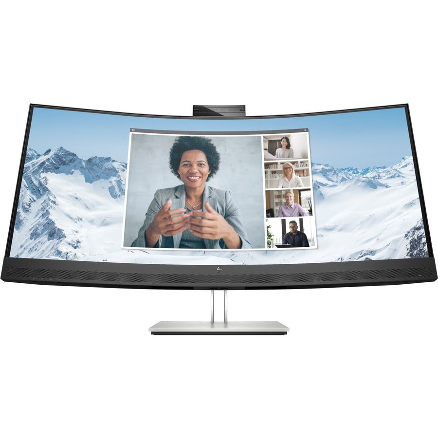 HP E34m G4 34" Class Webcam WQHD Curved Screen LCD Monitor - 21:9 - Black 40Z26AA#ABA