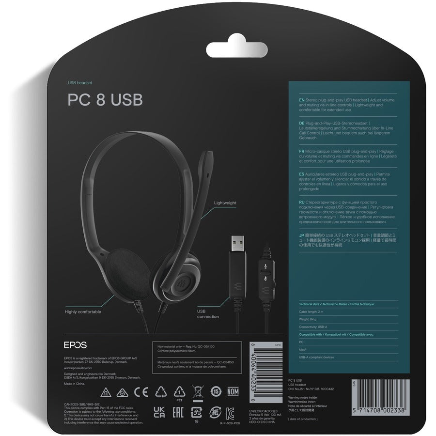 EPOS PC 8 USB Headset 1000432