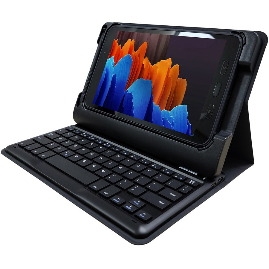 Samsung Keyboard/Cover Case (Folio) Samsung Galaxy Tab Active3 Tablet - Black GP-FPT575TGABW