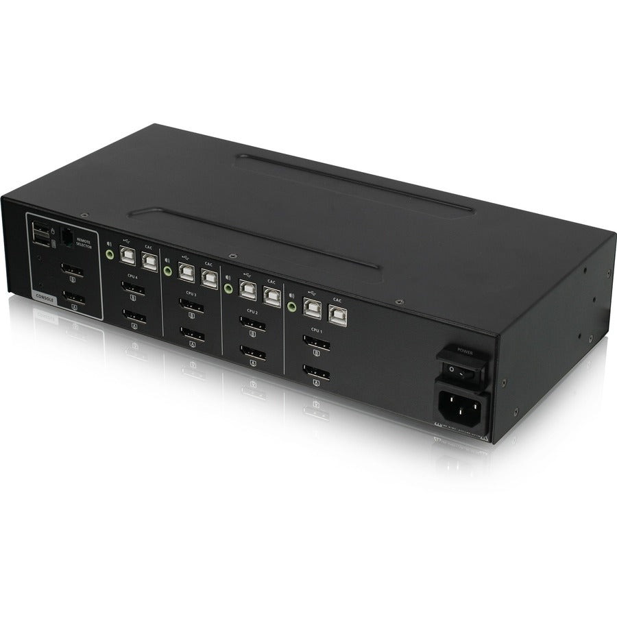 IOGEAR 4-Port Dual View DisplayPort Secure KVM Switch w/Audio and CAC Support GCS1424TAA4C