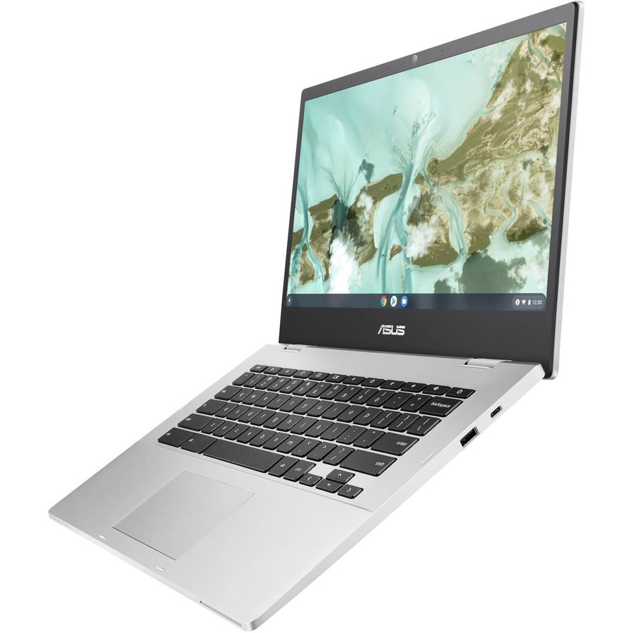 Asus Chromebook CX1 CX1400 CX1400FKA-DS01-CB 14" Touchscreen Convertible 2 in 1 Chromebook - Full HD - Intel Celeron N4500 - 4 GB - 64 GB Flash Memory - Transparent Silver CX1400FKA-DS01-CB