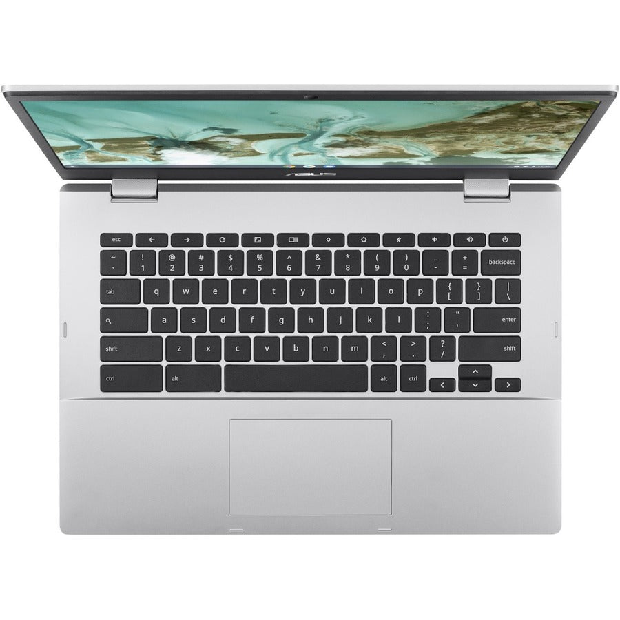 Asus Chromebook CX1 CX1400 CX1400FKA-DS01-CB 14" Touchscreen Convertible 2 in 1 Chromebook - Full HD - Intel Celeron N4500 - 4 GB - 64 GB Flash Memory - Transparent Silver CX1400FKA-DS01-CB