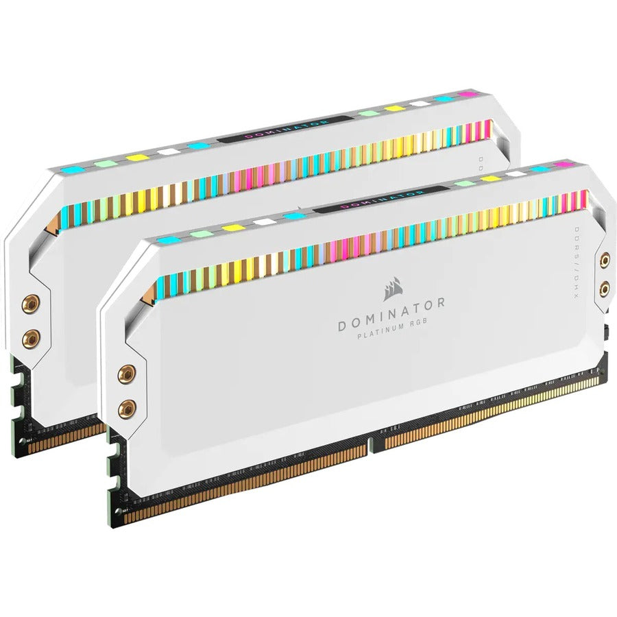 Corsair Dominator Platinum RGB 32GB (2x16GB) DDR5 DRAM 6200MHz C36 Memory Kit - White CMT32GX5M2X6200C36W