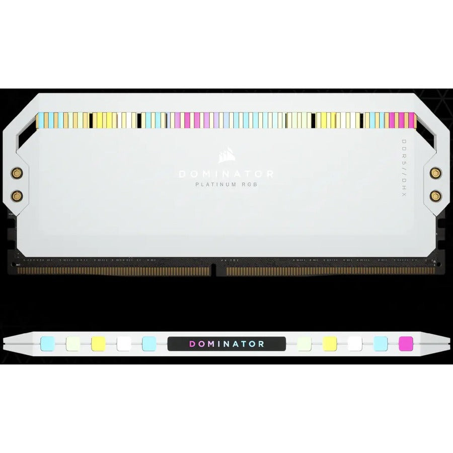 Corsair Dominator Platinum RGB 32GB (2x16GB) DDR5 DRAM 6200MHz C36 Memory Kit - White CMT32GX5M2X6200C36W