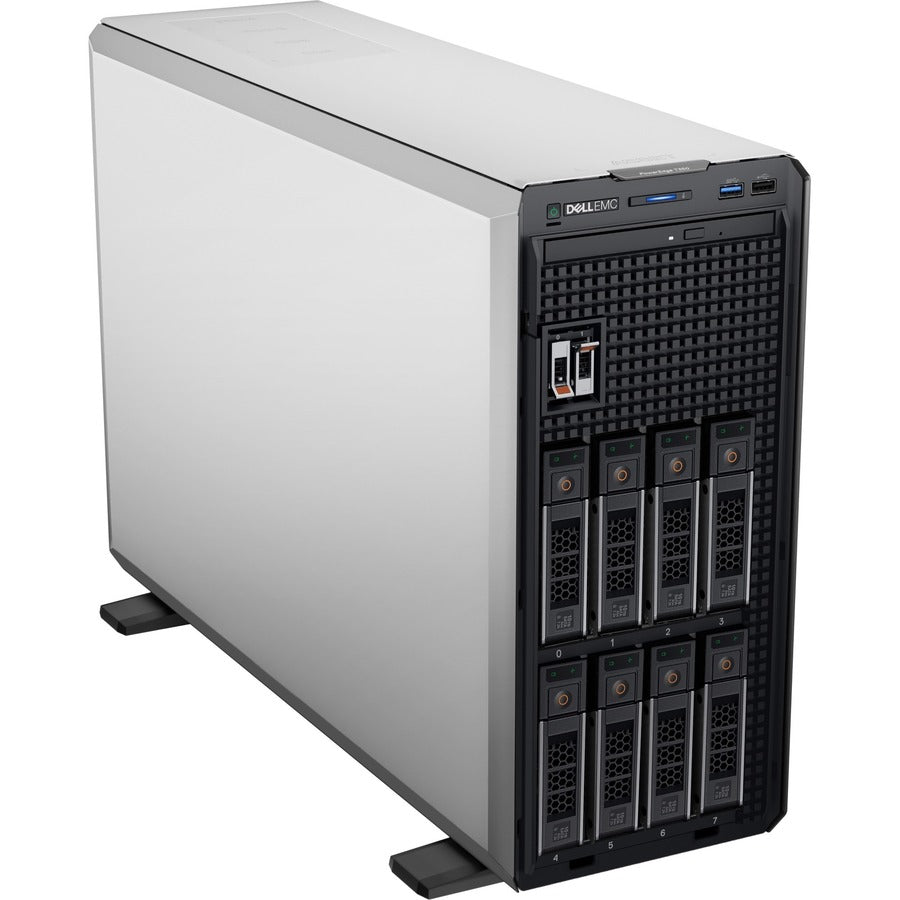 Dell EMC PowerEdge T350 4.5U Tower Server - 1 x Intel Xeon E-2314 2.80 GHz - 8 GB RAM - 480 GB SSD - Serial ATA, Serial Attached SCSI (SAS) Controller XR3JC