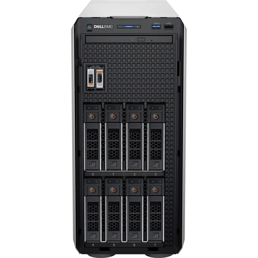 Dell EMC PowerEdge T350 4.5U Tower Server - 1 x Intel Xeon E-2314 2.80 GHz - 8 GB RAM - 480 GB SSD - Serial ATA, Serial Attached SCSI (SAS) Controller XR3JC