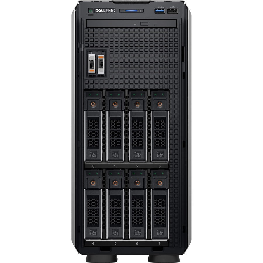 Dell EMC PowerEdge T150 4U Mini-tower Server - 1 x Intel Xeon E-2314 2.80 GHz - 8 GB RAM - 480 GB SSD - Serial ATA, Serial Attached SCSI (SAS) Controller F11T0