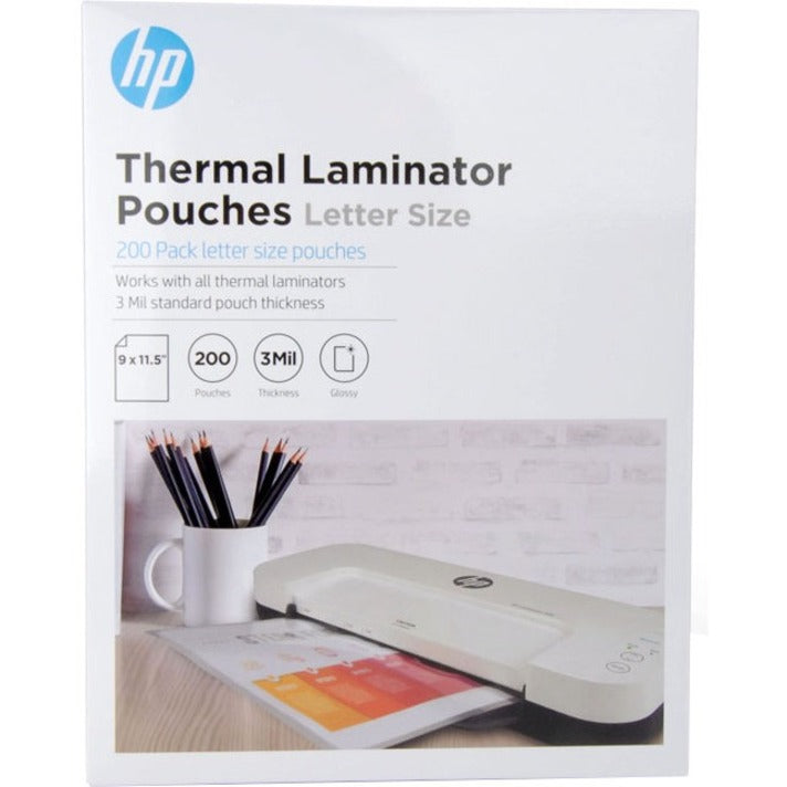 HP S200 Laminator Letter Size Pouches 91013T