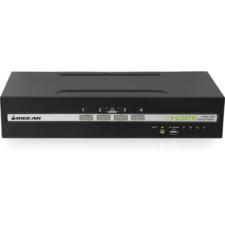 IOGEAR 4-Port Dual View HDMI Secure KVM with Audio and CAC Protection Profile v4.0 GCS1324TAA4C