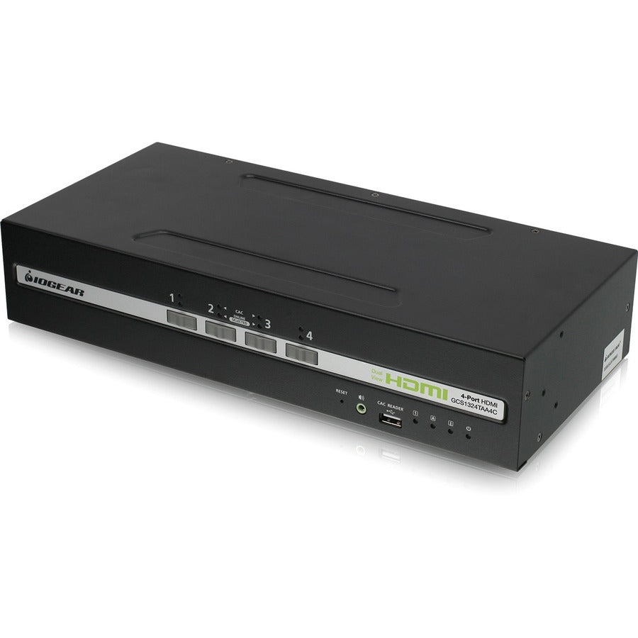 IOGEAR 4-Port Dual View HDMI Secure KVM with Audio and CAC Protection Profile v4.0 GCS1324TAA4C