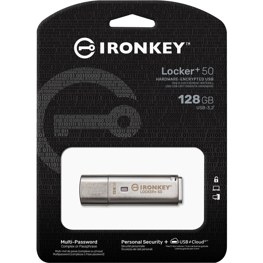 IronKey Locker+ 50 USB Flash Drive IKLP50/128GB