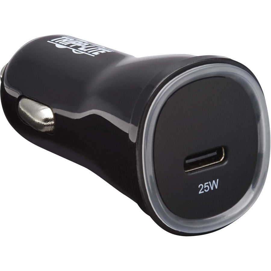 Tripp Lite by Eaton USB Car Charger - 25W PD Charging, USB-C, Black U280-C01-25-1B