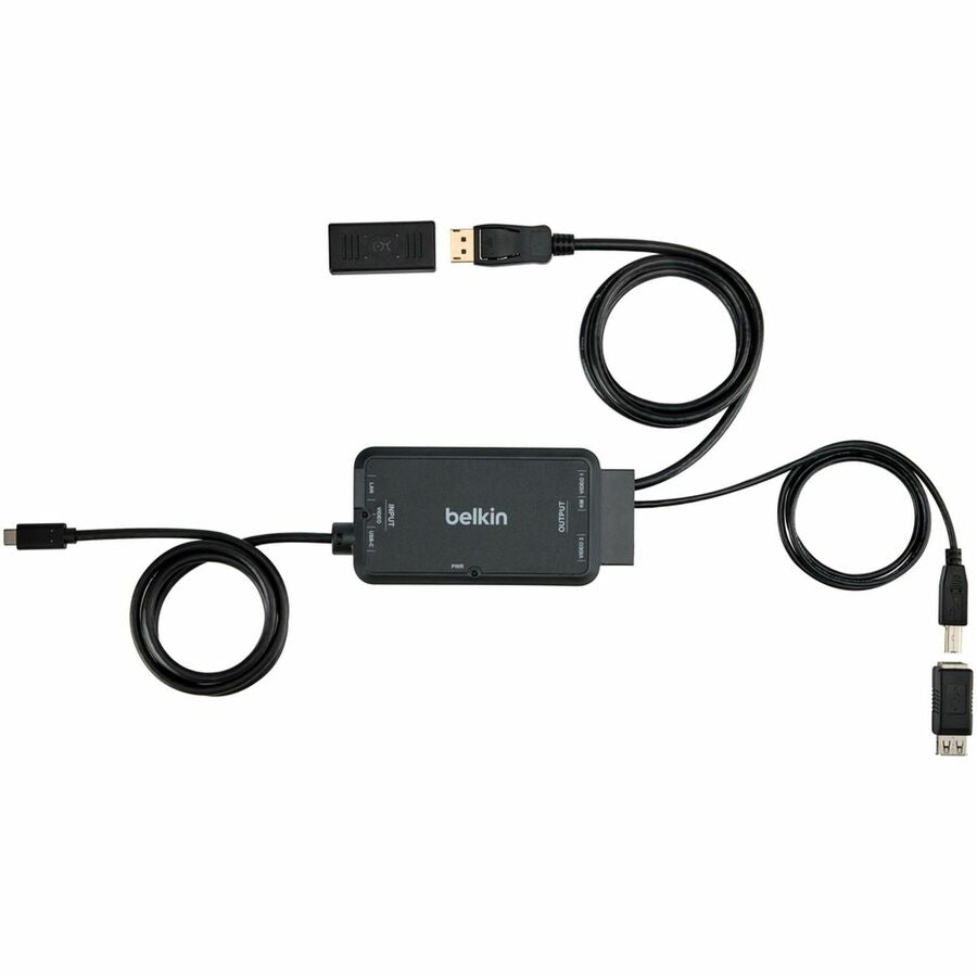 Belkin TAA KVM Dock USB-C to (1) DP/USB-B Cables w/ RJ45 and Power F1DN1CCBL-CPN6T