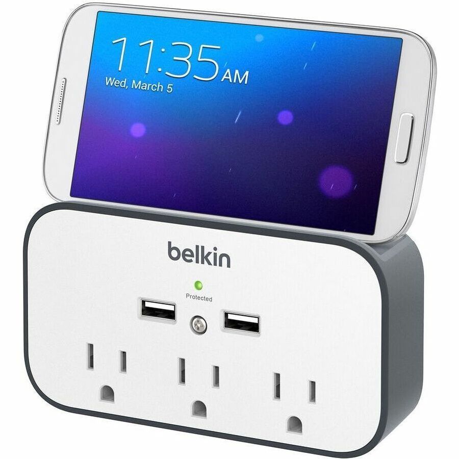 Belkin USB Wall Mount Surge Protector With Cradle BSV300ttCW-4PK