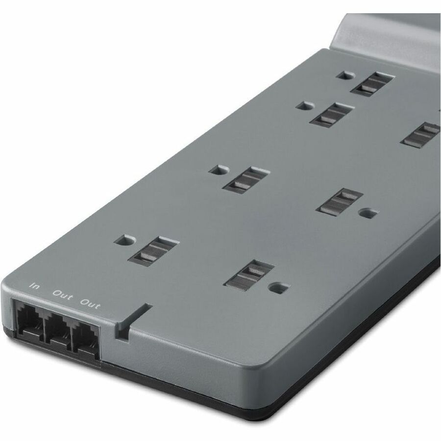 Belkin 8 Outlet Home/Office Surge Protector With Telephone Protection BE108200-063PK