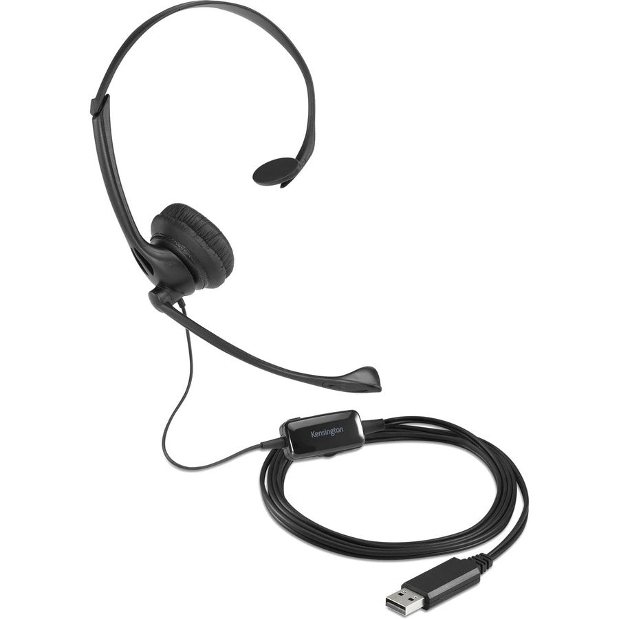 Kensington Classic USB-A Mono Headset with Mic and Volume Control K80100WW