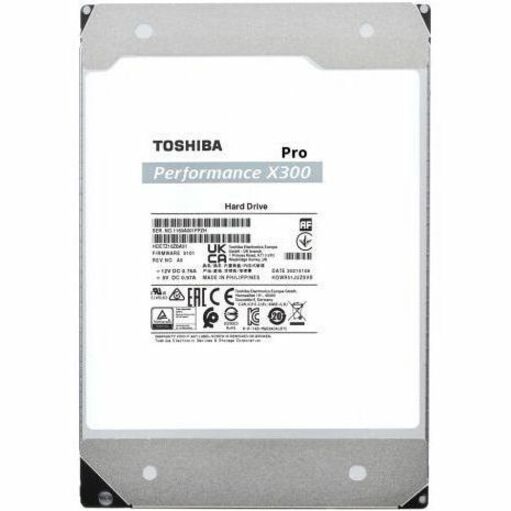 Toshiba X300 Pro HDWR51CXZSTB 12 TB Hard Drive - 3.5" Internal - SATA (SATA/600) - Conventional Magnetic Recording (CMR) Method HDWR51CXZSTB