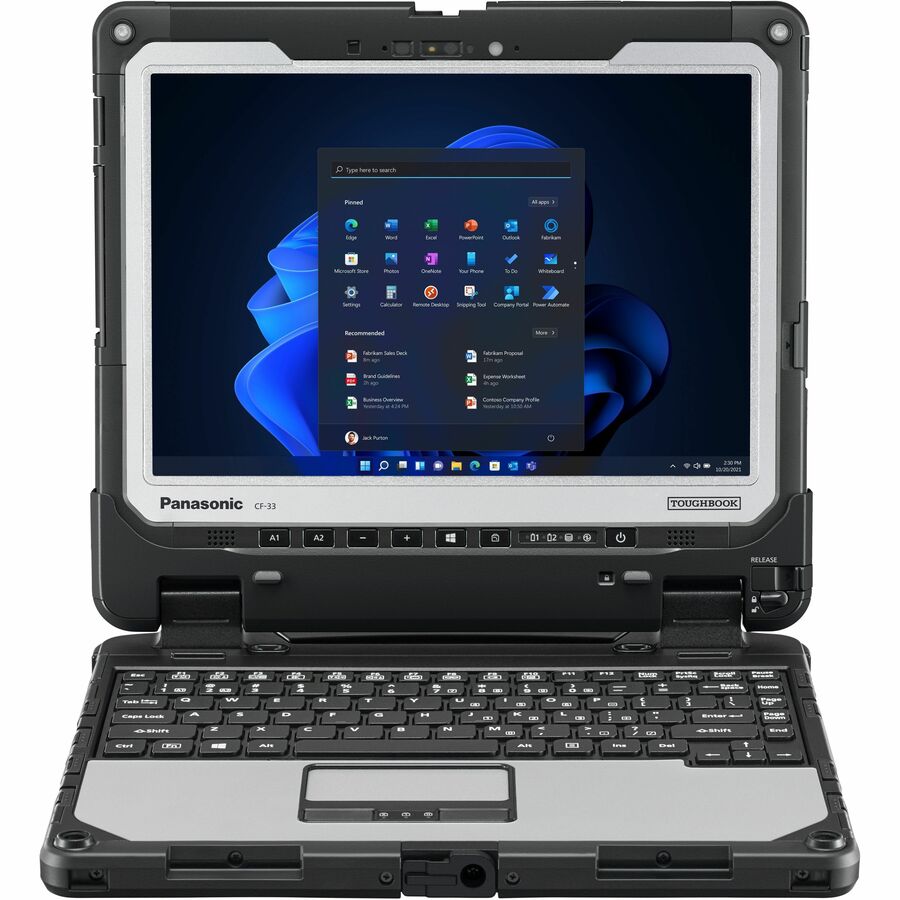 Panasonic TOUGHBOOK CF-33 CF33REPTTKM 12" Touchscreen Rugged Detachable 2 in 1 Notebook - QHD - Intel Core i5 10th Gen i5-10310U - vPro Technology - 16 GB - 512 GB SSD CF33REPTTKM