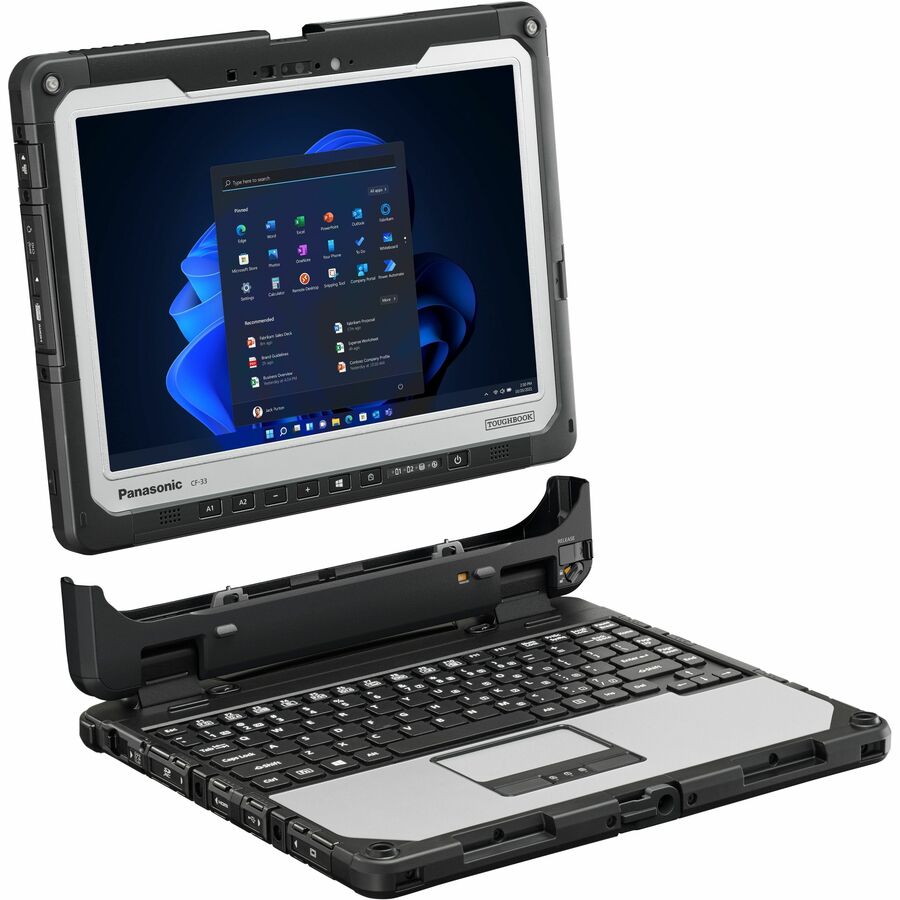 Panasonic TOUGHBOOK CF-33 CF33REPTTKM 12" Touchscreen Rugged Detachable 2 in 1 Notebook - QHD - Intel Core i5 10th Gen i5-10310U - vPro Technology - 16 GB - 512 GB SSD CF33REPTTKM