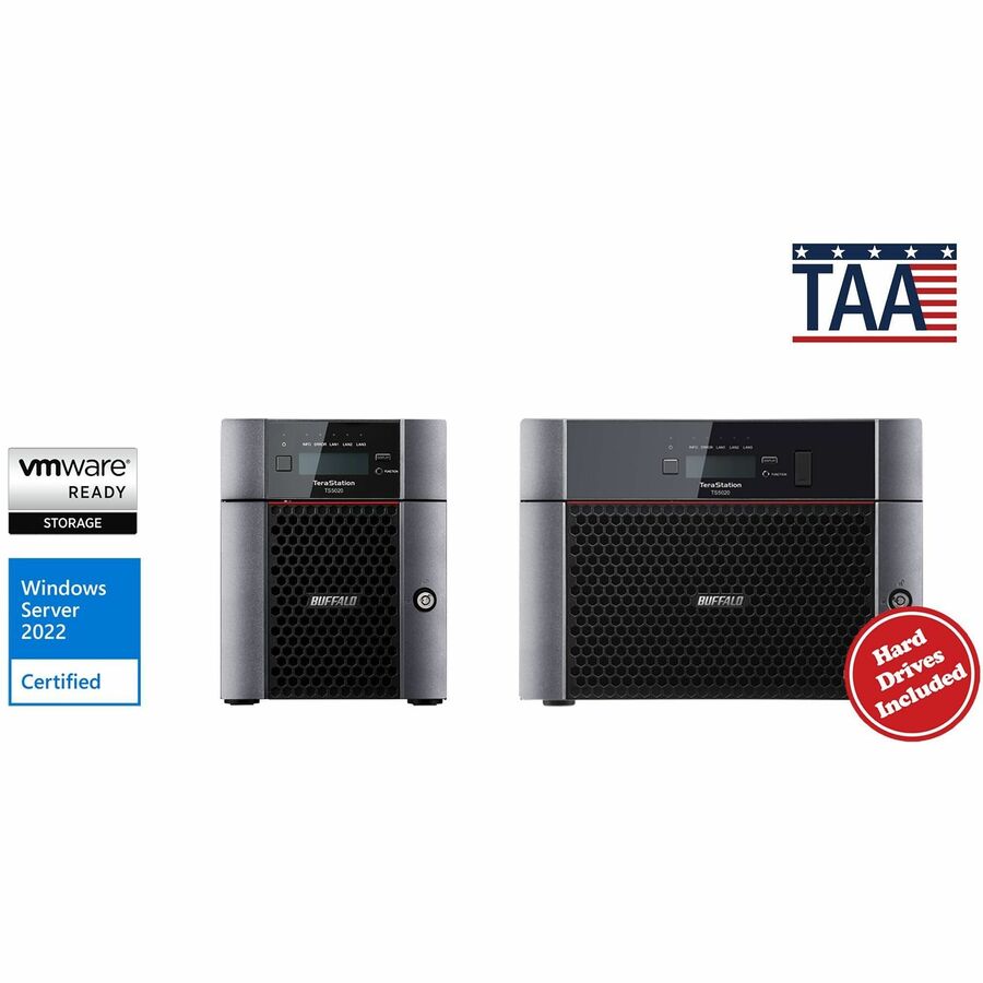 BUFFALO TeraStation 5420 4-Bay 48TB (4x12TB) Business Desktop NAS Storage Hard Drives Included TS5420DN4804