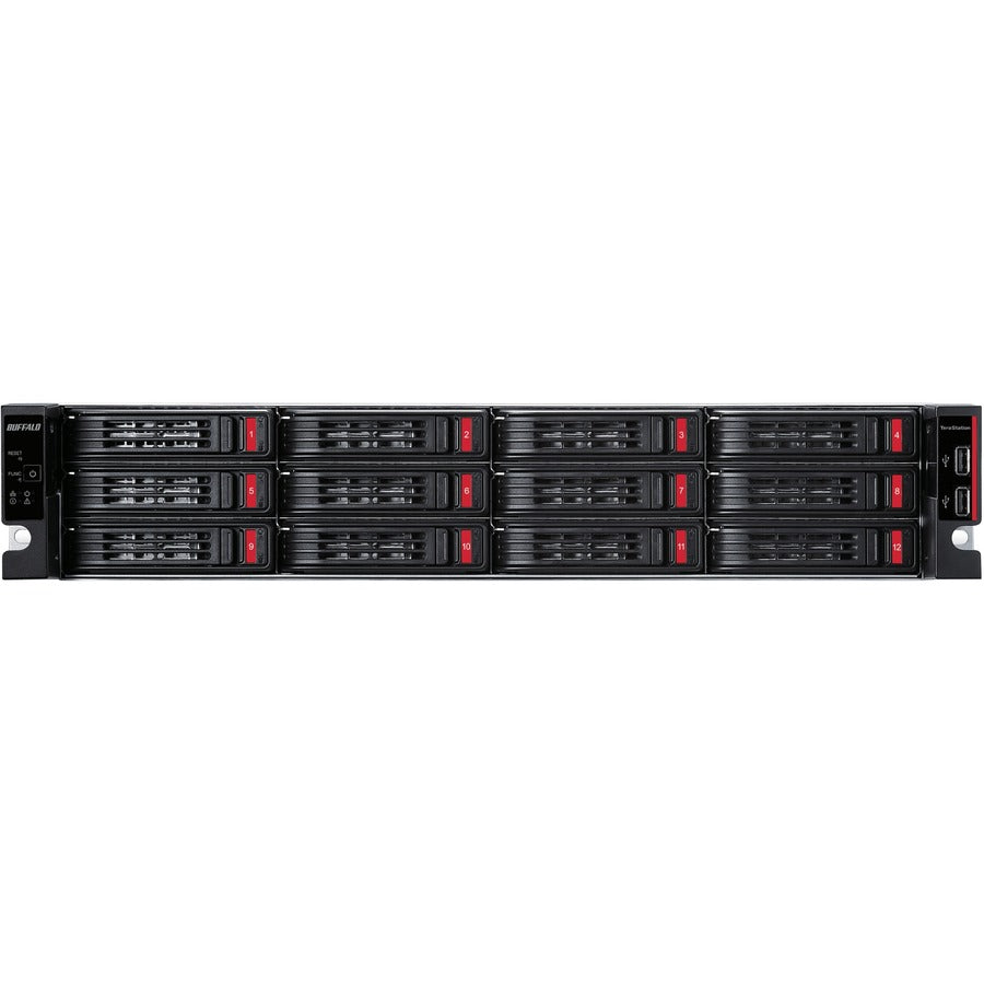 BUFFALO TeraStation 51220 12-Bay 96TB (12x8TB) Business Rackmount NAS Storage Hard Drives Included TS51220RH9612