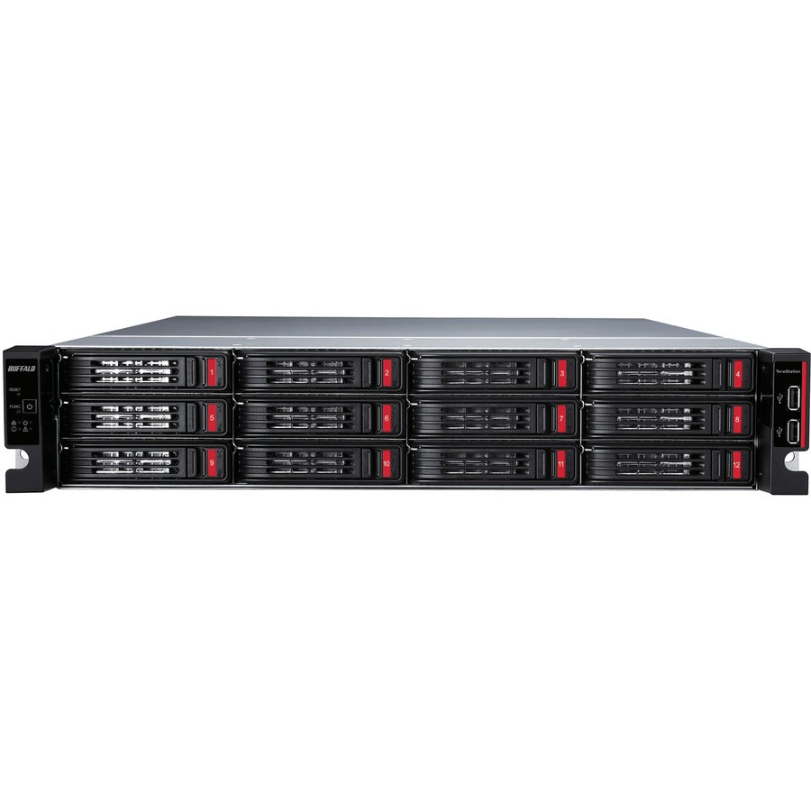 BUFFALO TeraStation 51220 12-Bay 96TB (12x8TB) Business Rackmount NAS Storage Hard Drives Included TS51220RH9612