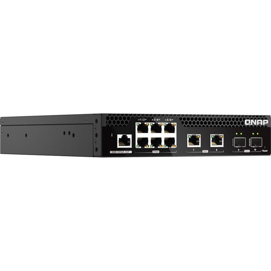 QNAP 10GbE and 2.5GbE Layer 2 Web Managed Switch for SMB Network Deployment QSW-M2106R-2S2T-US