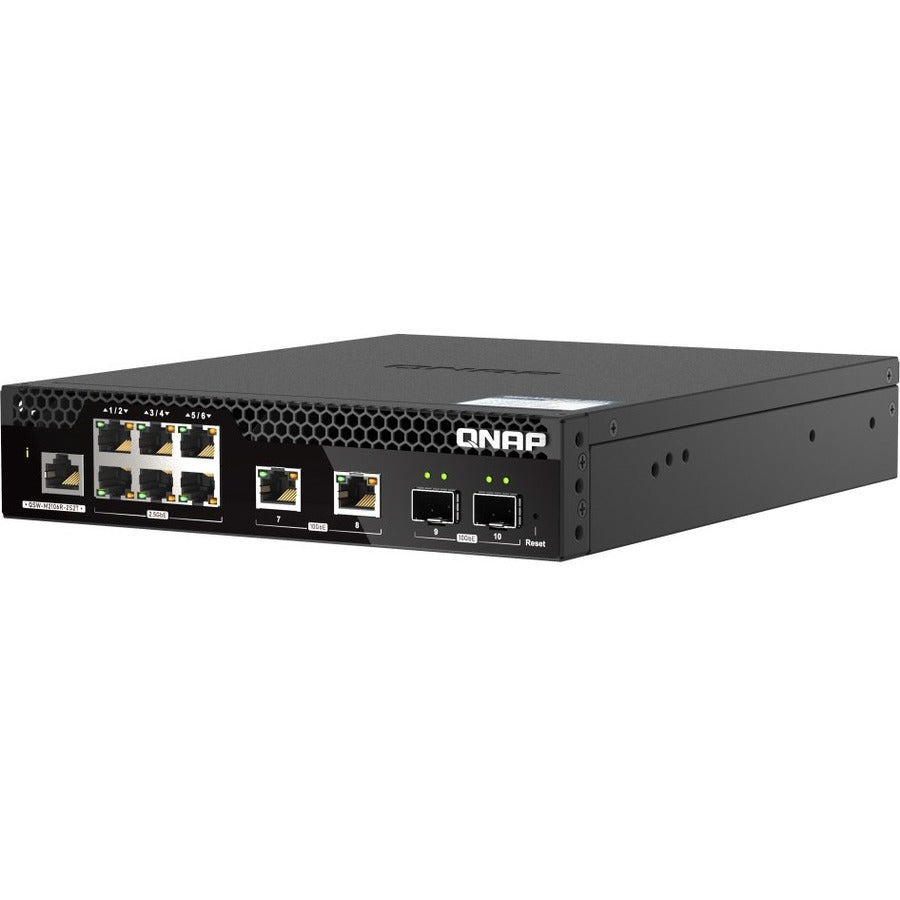 QNAP 10GbE and 2.5GbE Layer 2 Web Managed Switch for SMB Network Deployment QSW-M2106R-2S2T-US