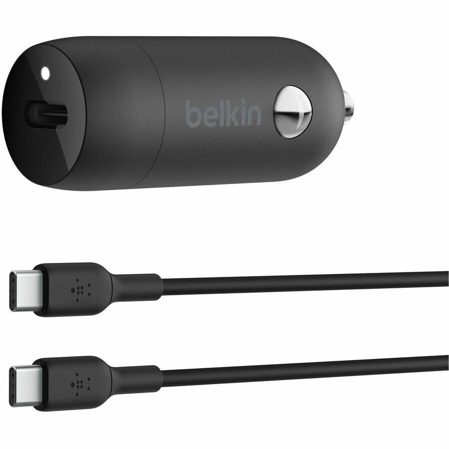 Belkin BoostCharge 30W USB-C Car Charger + USB-C to USB-C cable CCA004BT1MBK-B6